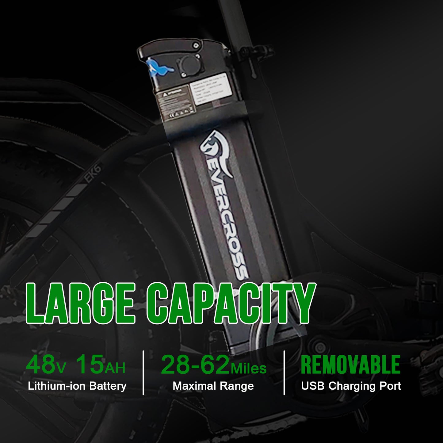 EK6 Folding E-bike Evercross - Aran Shop