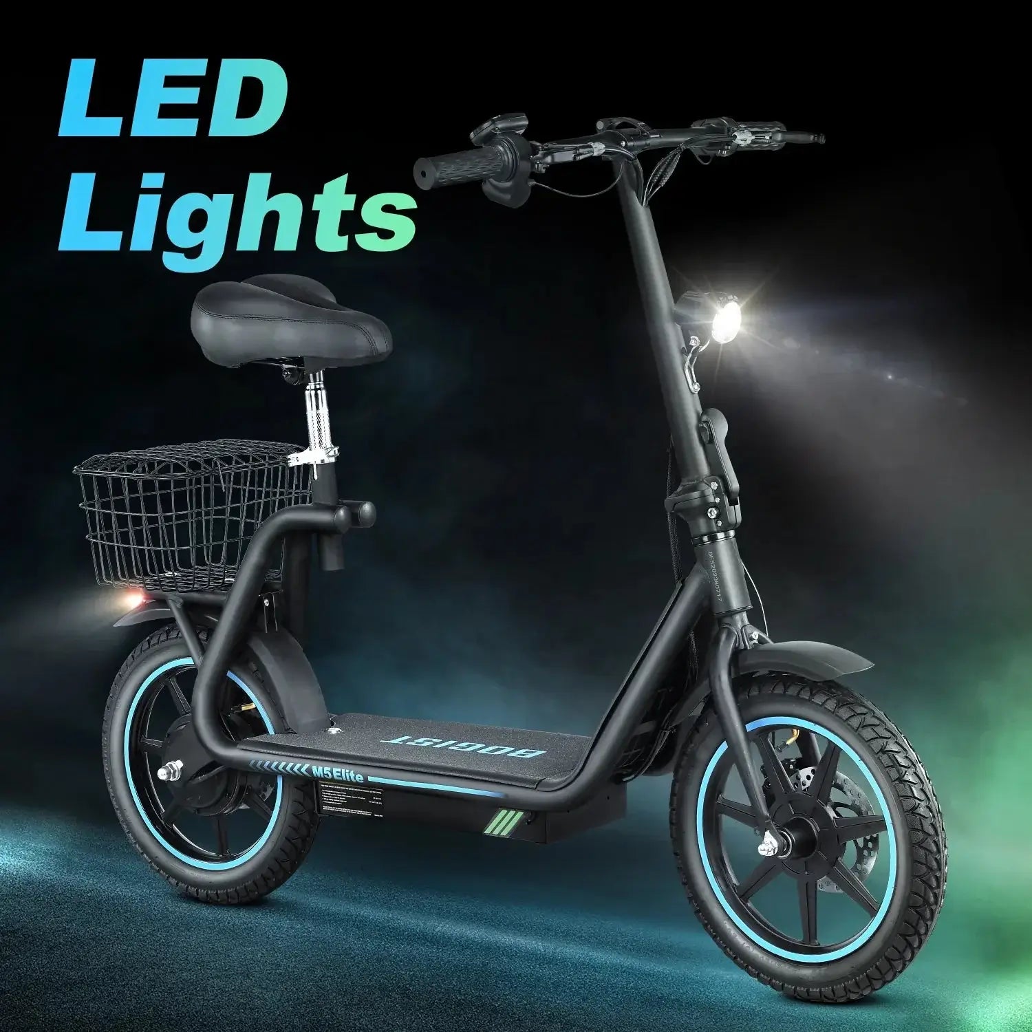 BOGIST M5 Elite-Honeywhale Zima Blue Electric Scooter 14” Front Rear Tire 500W 40-45 KM Range More Powerful for EU Aran Shop