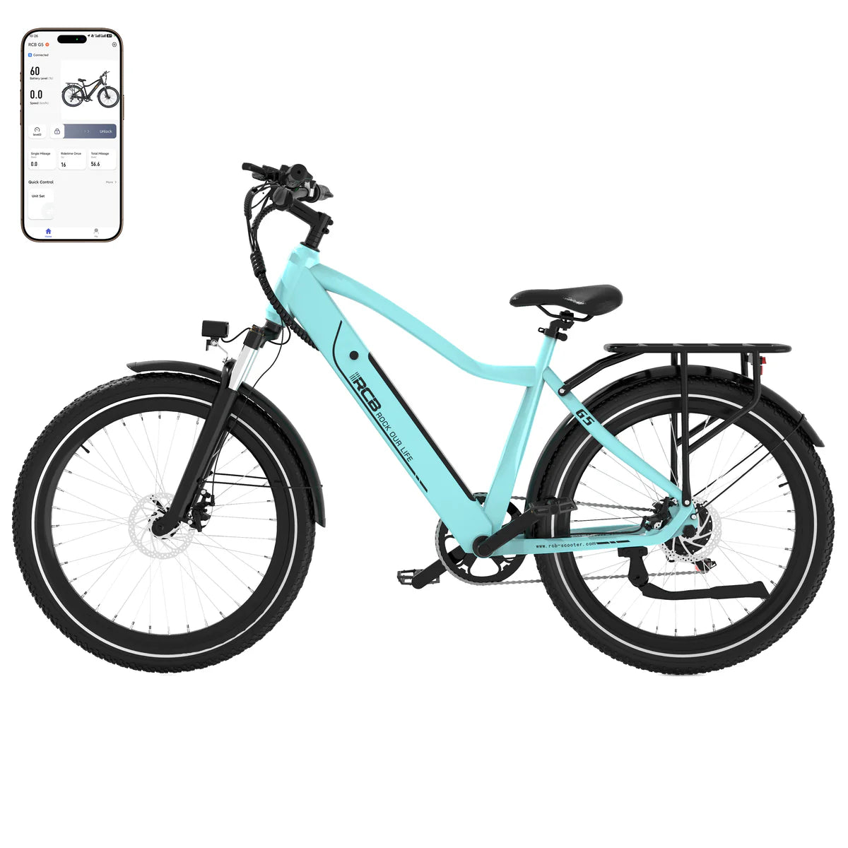 RCB G5 Elektrofahrrad für Erwachsene (RCB App & NFC E Bike) Aran Shop