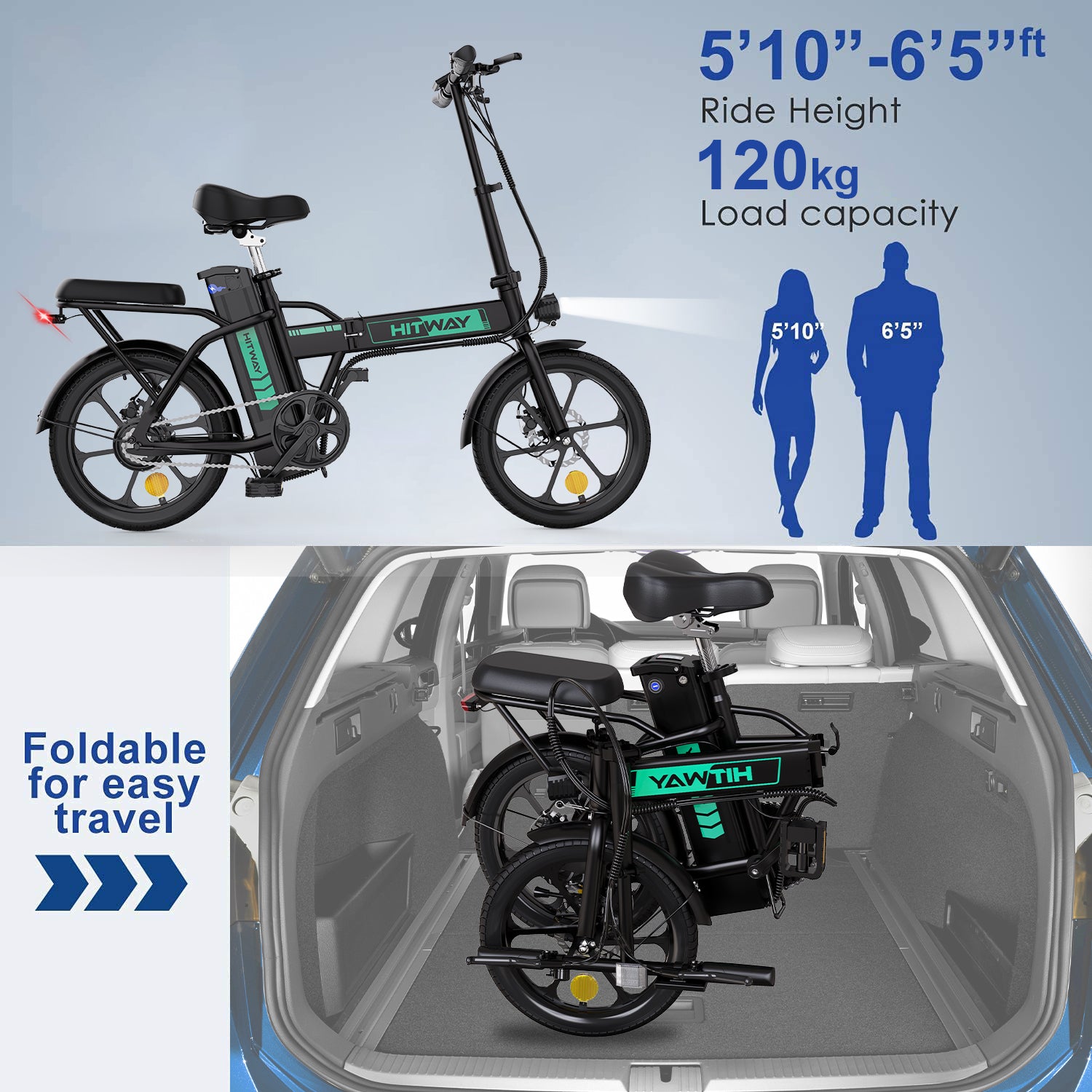 BK5 Folding Electric Bike - Aran Shop