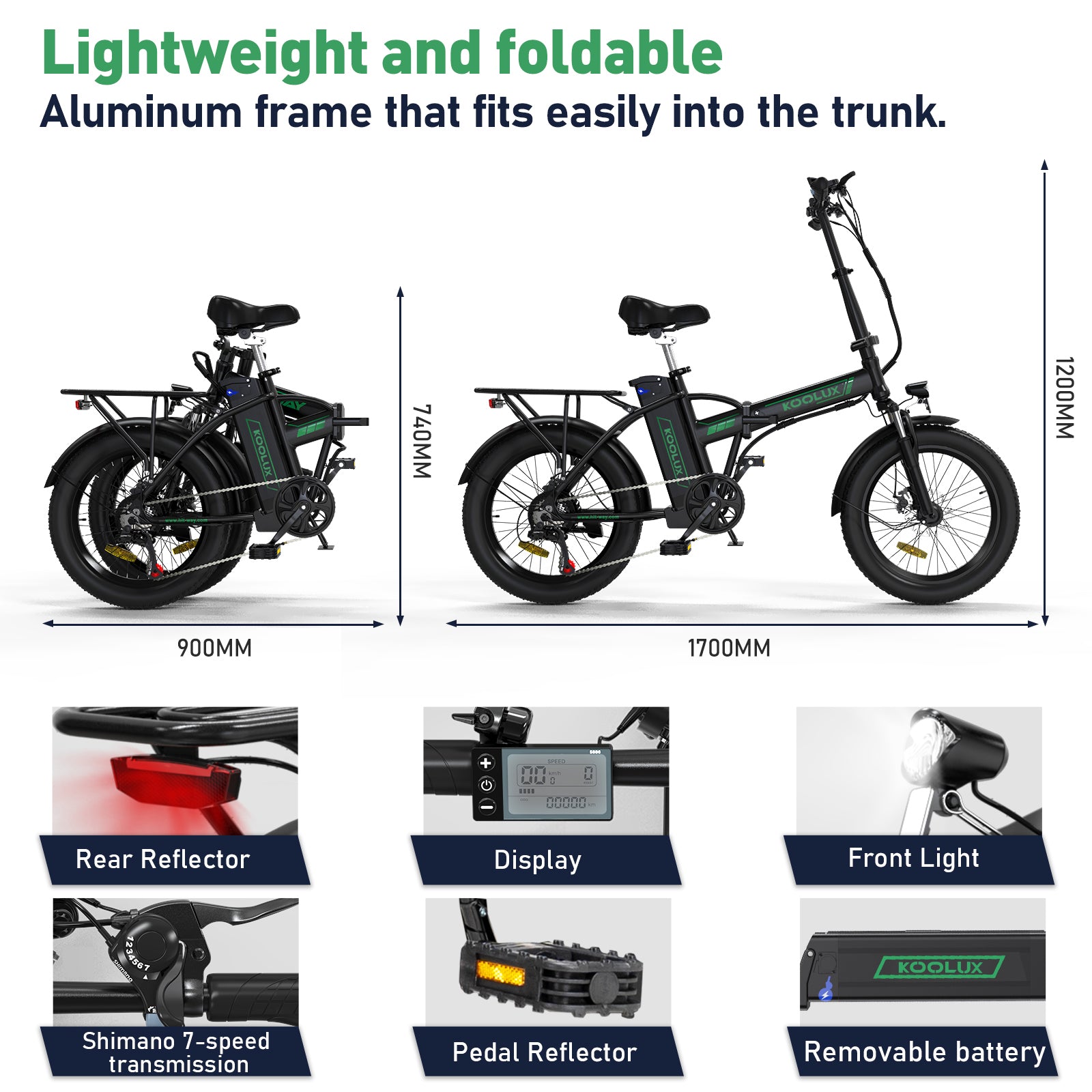 KOOLUX BK11 Folding E-bike - Aran Shop