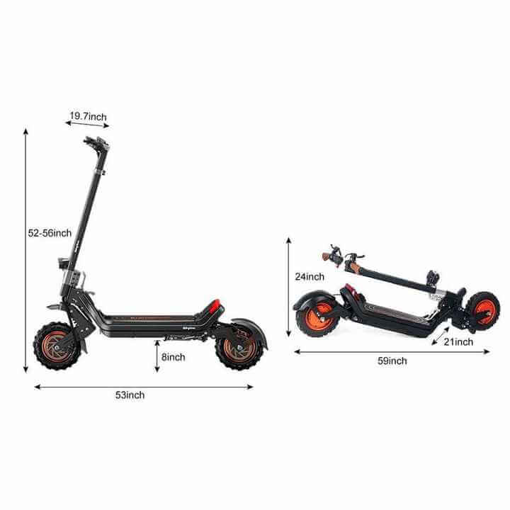 G63 Elektroroller mit 1200W Dual-Motor – Bis zu 50 km/h Offroad Performance Aran Shop