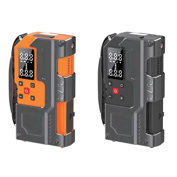 Wholesale New 12V Car Air Pump Tire Inflator With Emergency LED Light Portable 10000mAh Jump Starter Battery Tire Inflator - Aran Shop