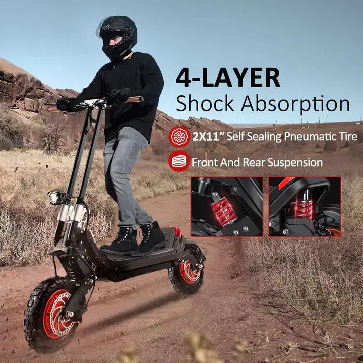 G63 Elektroroller mit 1200W Dual-Motor – Bis zu 50 km/h Offroad Performance Aran Shop