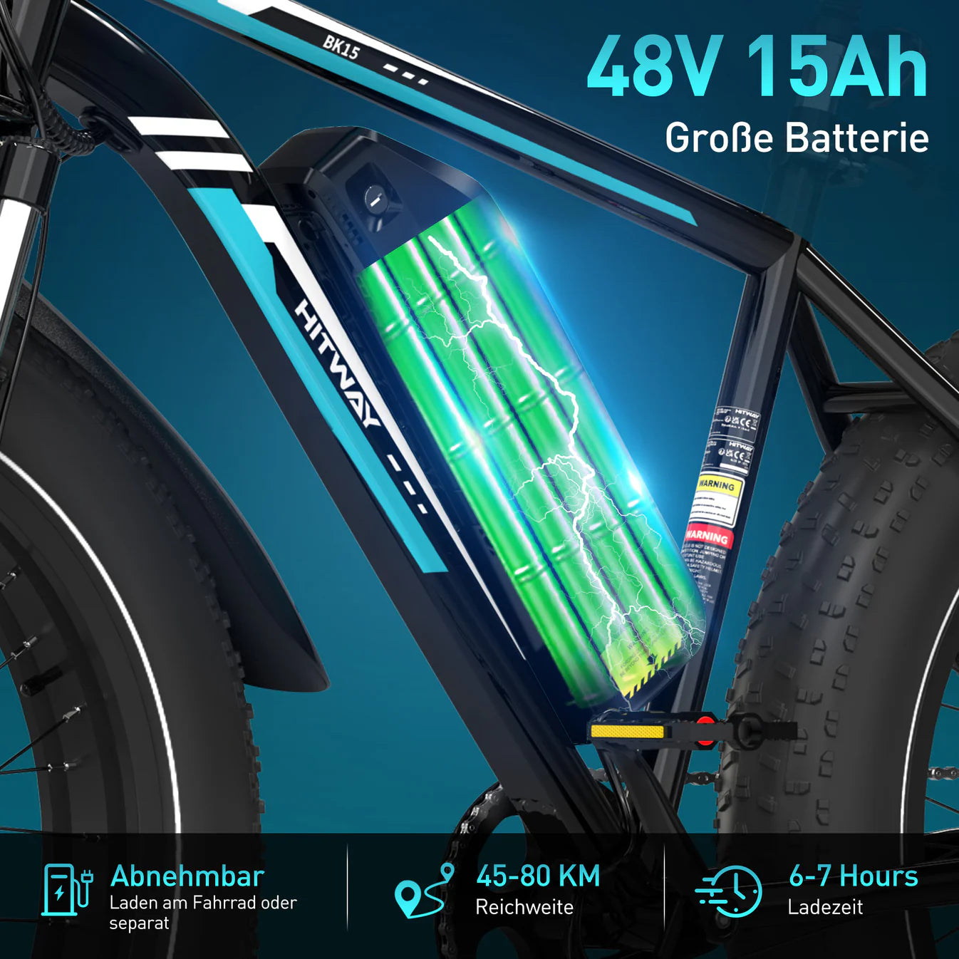 HITWAY BK15 4.0 Elektrofahrrad mit fetten Reifen - Aran Shop