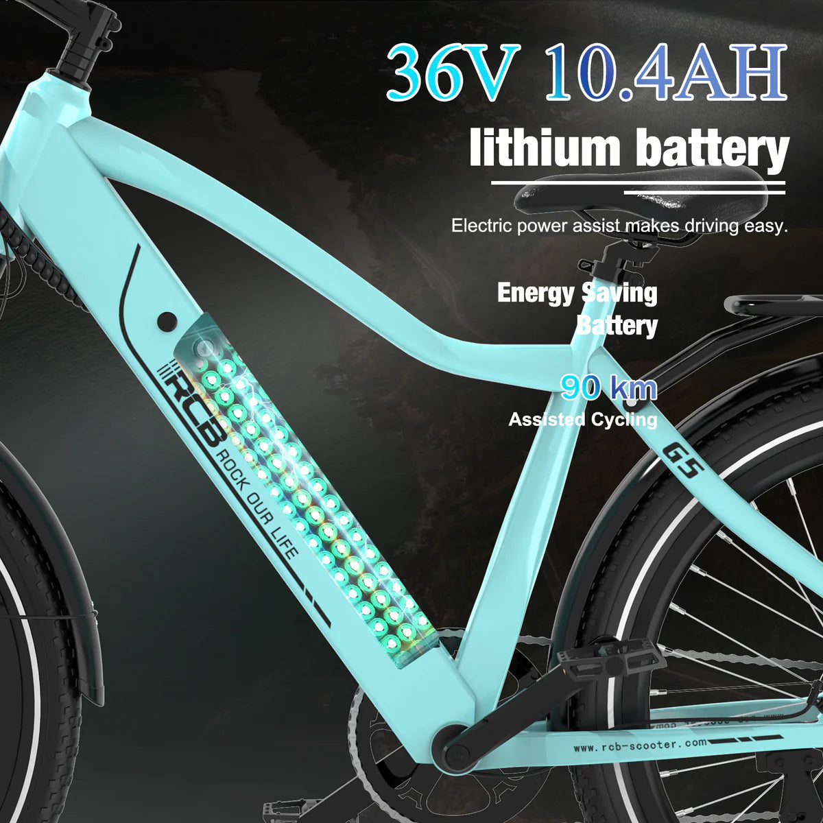RCB G5 Elektrofahrrad für Erwachsene (RCB App & NFC E Bike) Aran Shop